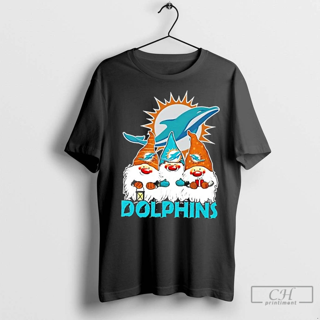 Premium Miami Dolphins X Gnomes Xmas Christmas Shirt Hoodie Sweatshirt | PurePodTees.com