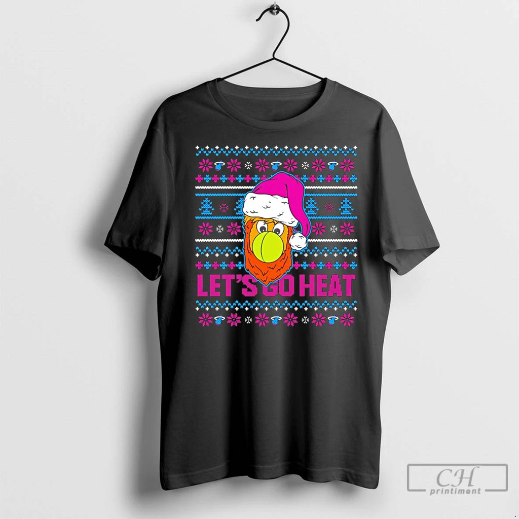 Premium Miami Heat Lets Go Heat Christmas Shirt Hoodie Sweatshirt | PurePodTees.com