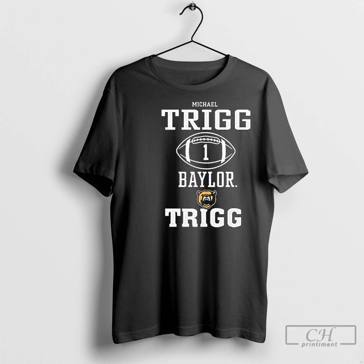 Premium Michael Trigg Baylor Circle Black Shirt Hoodie Sweatshirt | PurePodTees.com