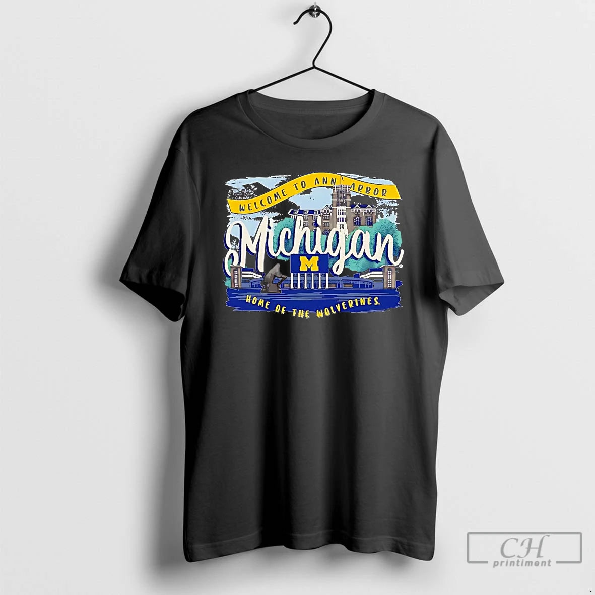 Premium Michigan Wolverines Welcome To Ann Arbor Home Of The Wolverines T Shirts Hoodie Sweatshirt | PurePodTees.com