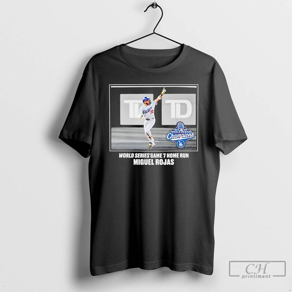 Premium Miguel Rojas World Series Game 7 Home Run 2025 T Shirts Hoodie Sweatshirt | PurePodTees.com