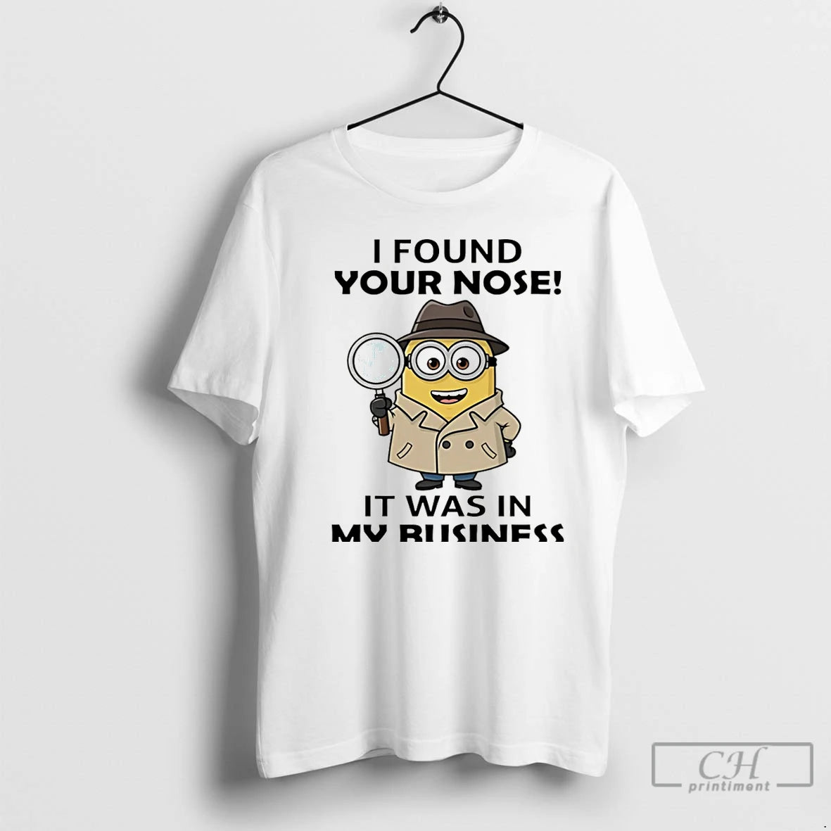 Premium Minion I Found Your Nose It Was In My Business Christmas T Shirts Hoodie Sweatshirt | PurePodTees.com