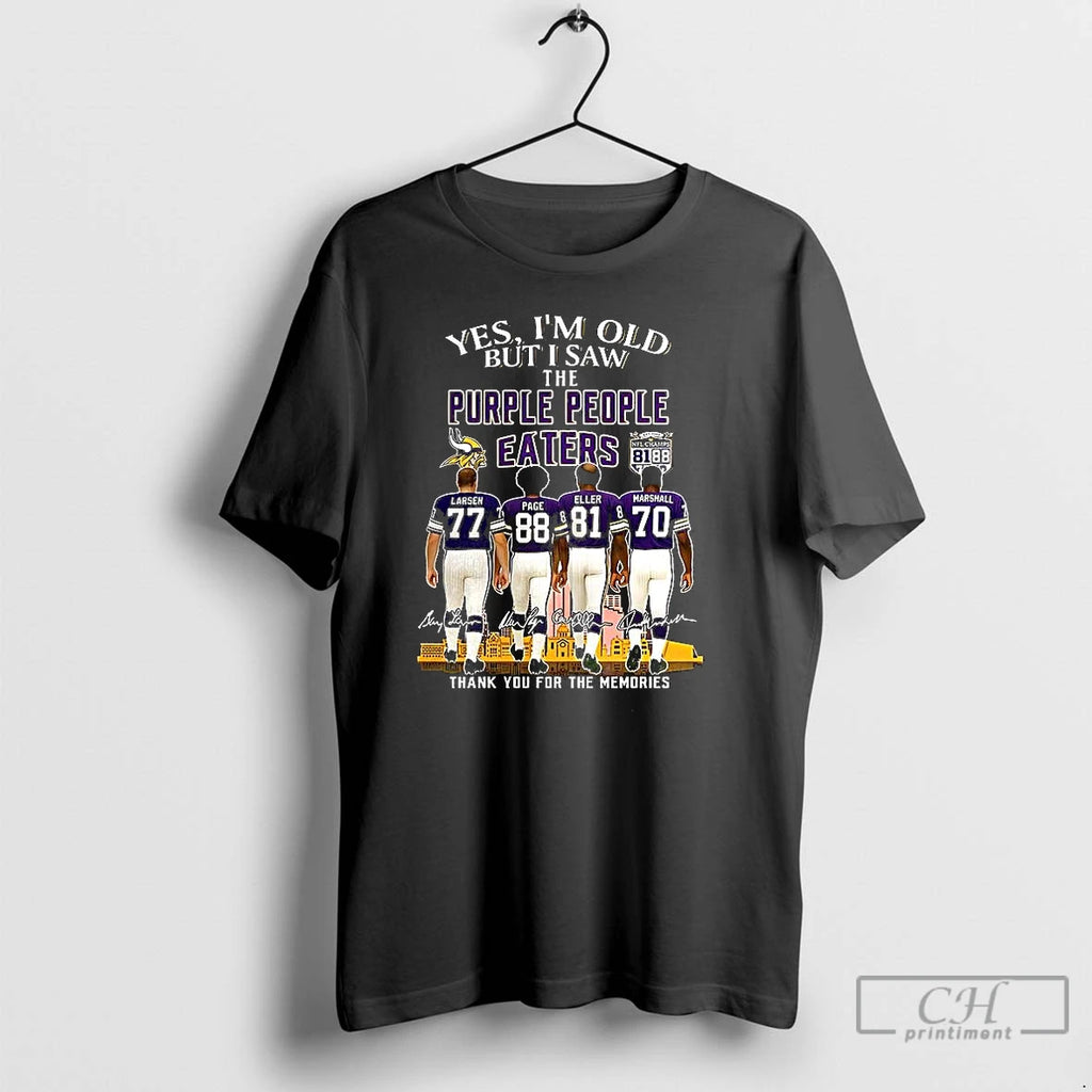 Premium Minnesota Vikings Yes Im Old But I Saw The Purple People Eaters 2025 Player Shirt Hoodie Sweatshirt | PurePodTees.com