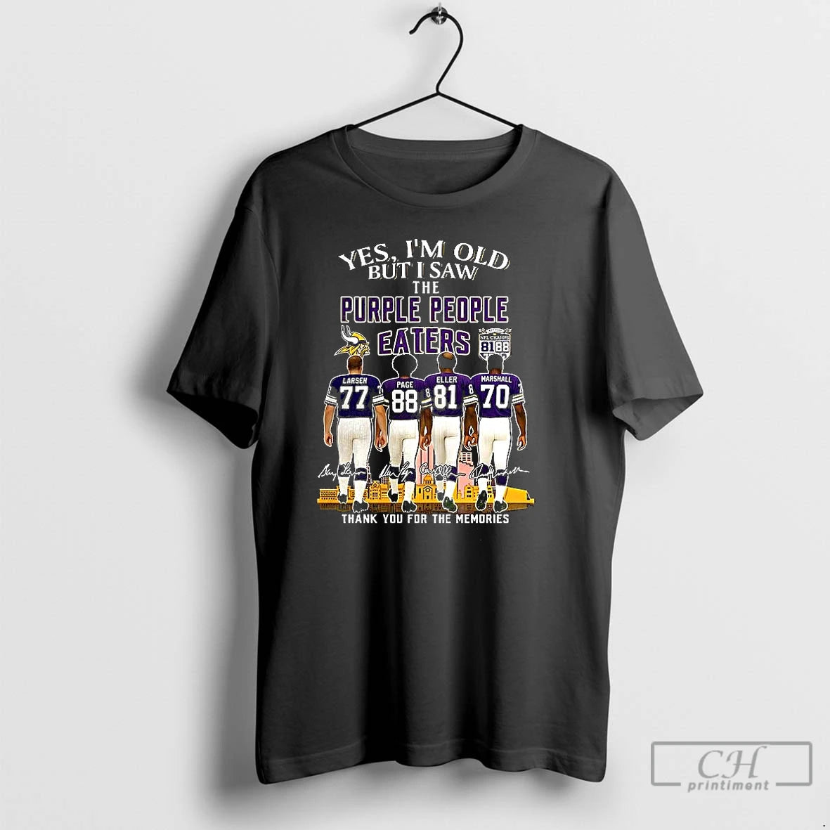 Premium Minnesota Vikings Yes Im Old But I Saw The Purple People Eaters 2025 Player Shirt Hoodie Sweatshirt | PurePodTees.com