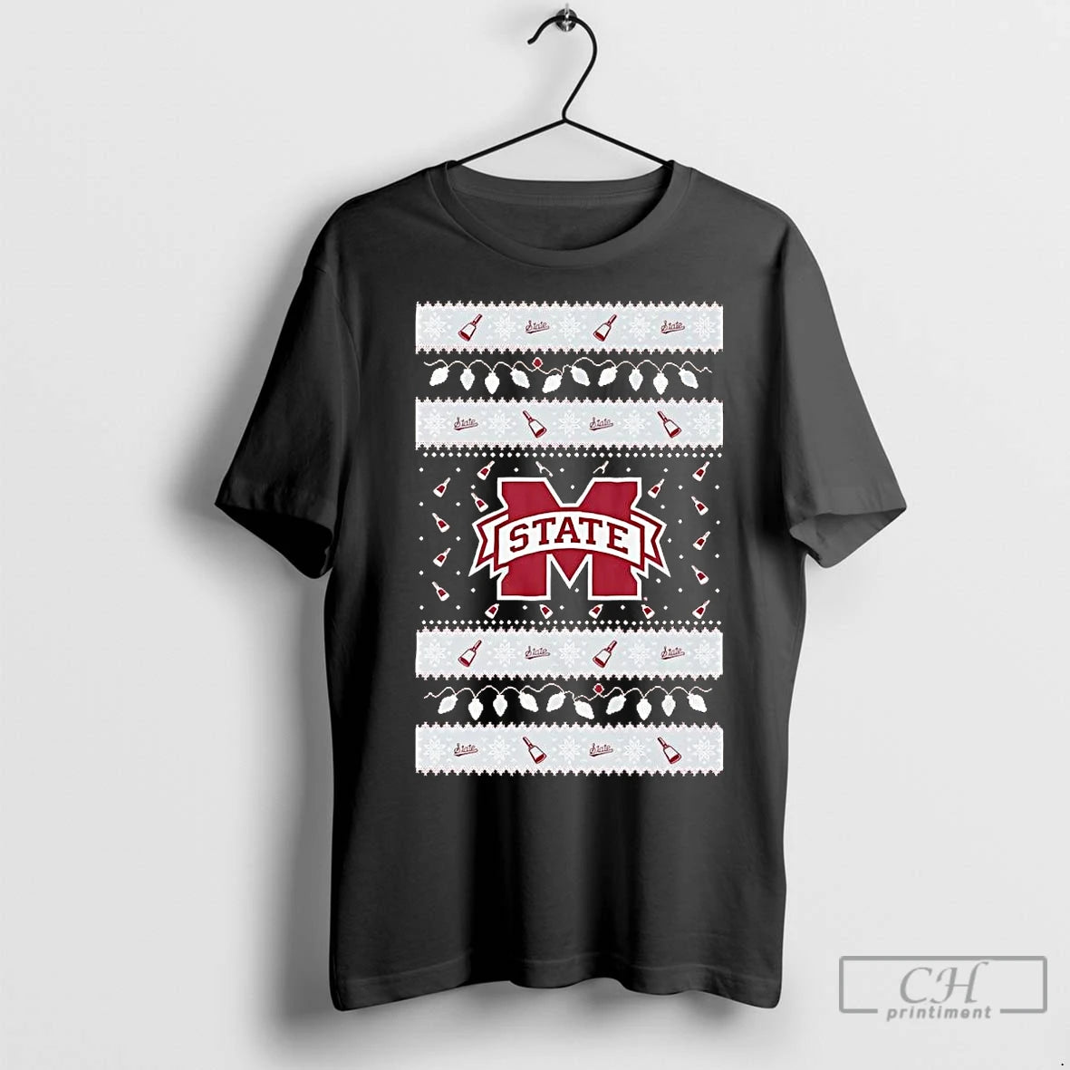Premium Mississippi State Bulldogs Ugly Christmas Light Shirt Hoodie Sweatshirt | PurePodTees.com