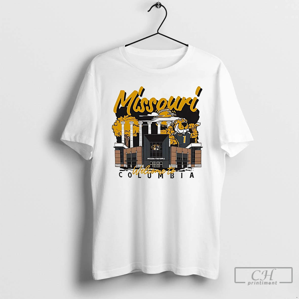 Premium Missouri Tigers Mascot Welcome To Columbia Campus T Shirts Hoodie Sweatshirt | PurePodTees.com