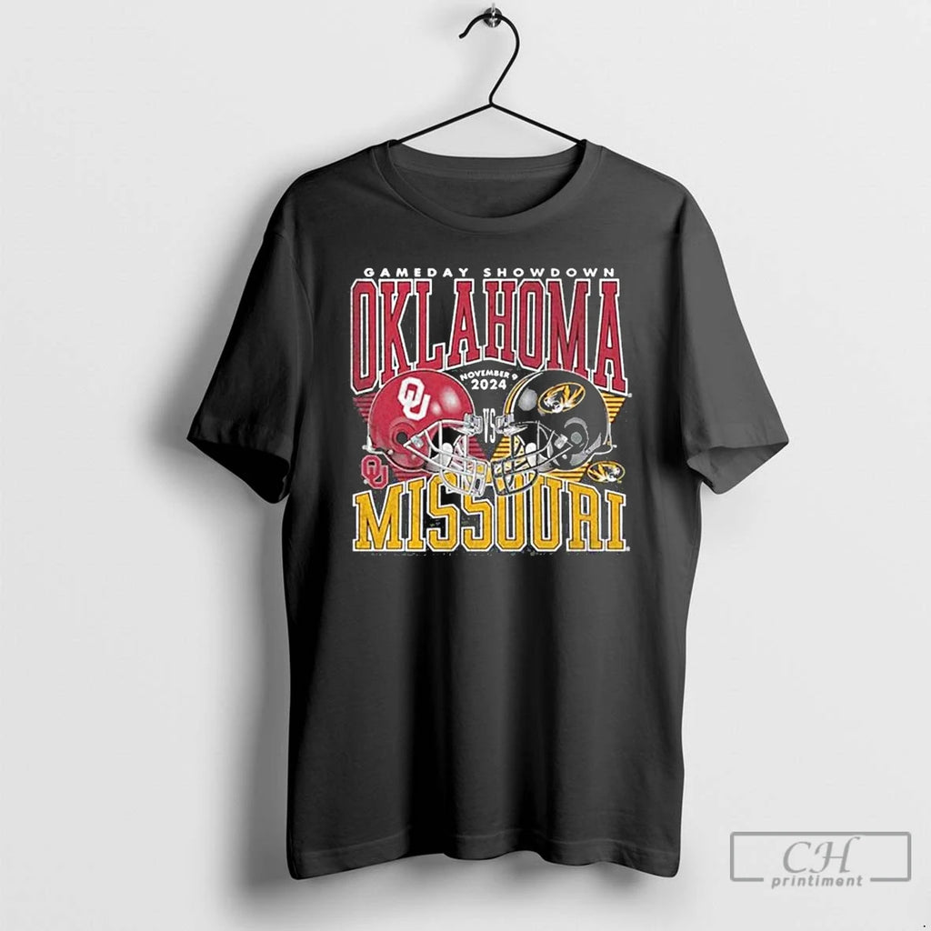 Premium Missouri Tigers Vs Oklahoma Sooners 2025 Gameday Showdown T Shirts Hoodie Sweatshirt | PurePodTees.com