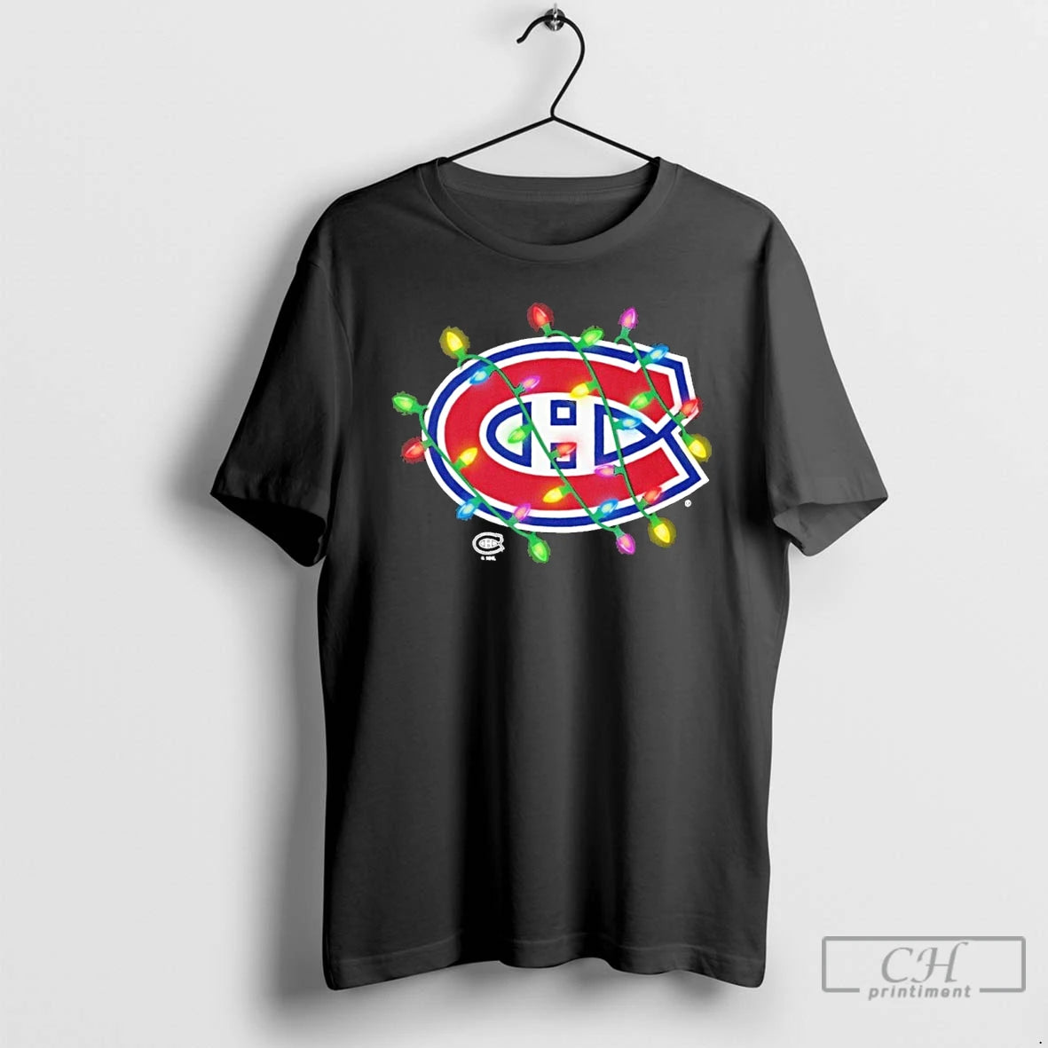 Premium Montreal Canadiens Logo Lights Christmas Shirt Hoodie Sweatshirt | PurePodTees.com
