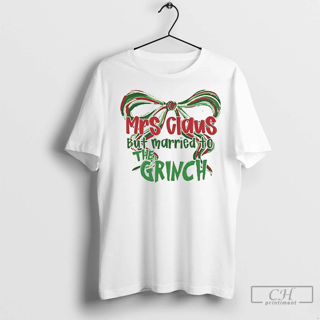 Premium Mrs Claus But Married To The Grinch Christmas Shirt Hoodie Sweatshirt | PurePodTees.com
