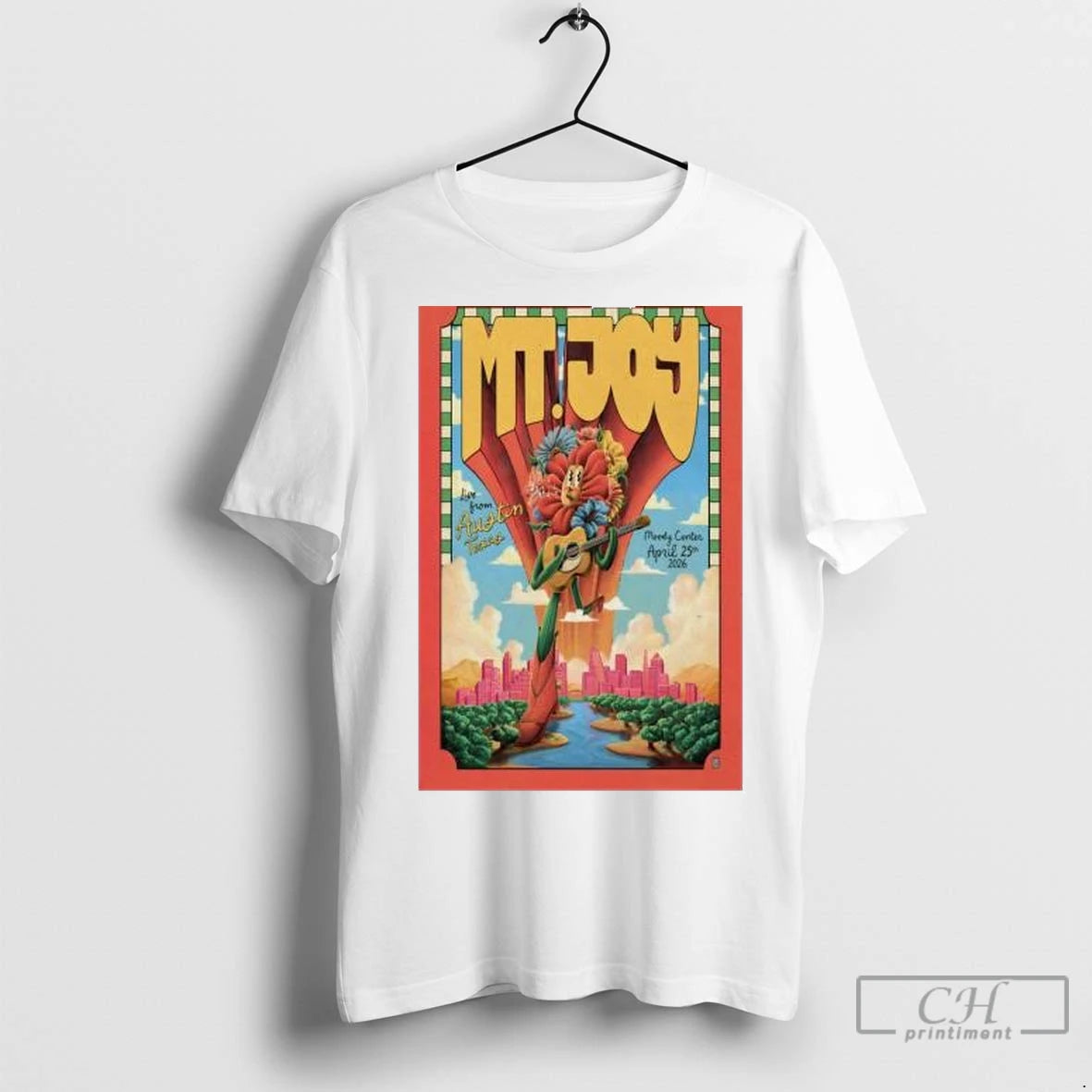 Premium Mt Joy Moody Center Austin Tx April 25 2026 Tour Circle White Shirt Hoodie Sweatshirt | PurePodTees.com