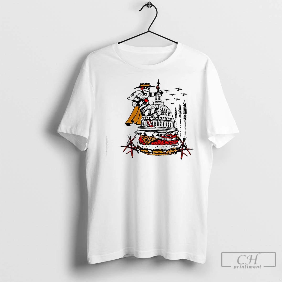 Premium Murder Burger Skeleton Graphic Shirt Hoodie Sweatshirt | PurePodTees.com