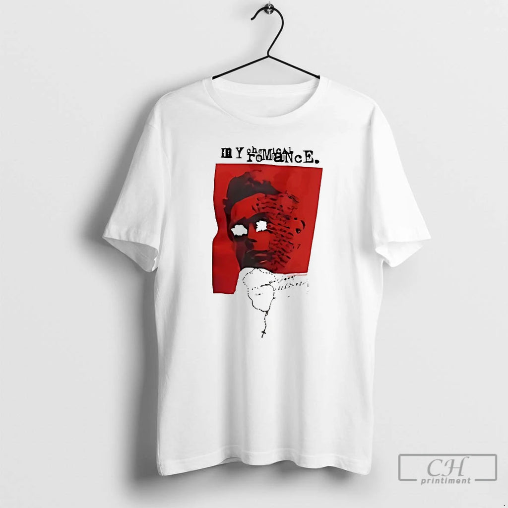Premium My Chemical Romance Red Face Art Punk Rock Band T Shirts Hoodie Sweatshirt | PurePodTees.com