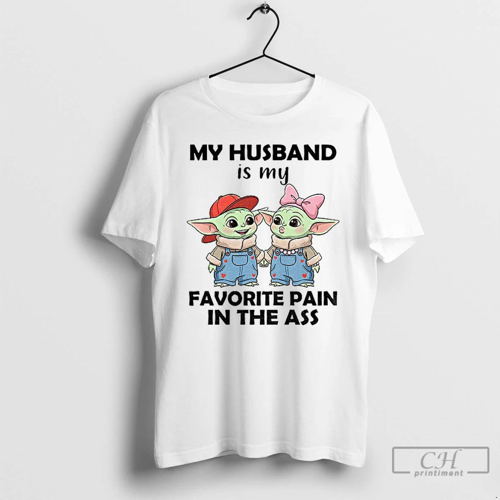 Premium My Husband Is My Favorite Pain In The Ass T Shirts Hoodie Sweatshirt | PurePodTees.com