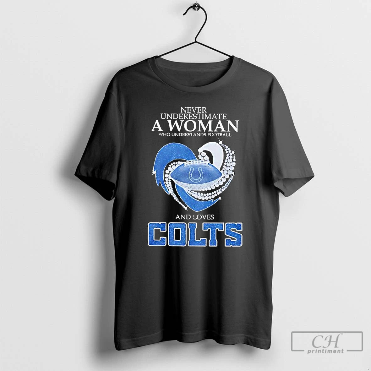 Premium Never Underestimate A Woman Who Understands Football And Loves Colts T Shirts Hoodie Sweatshirt | PurePodTees.com