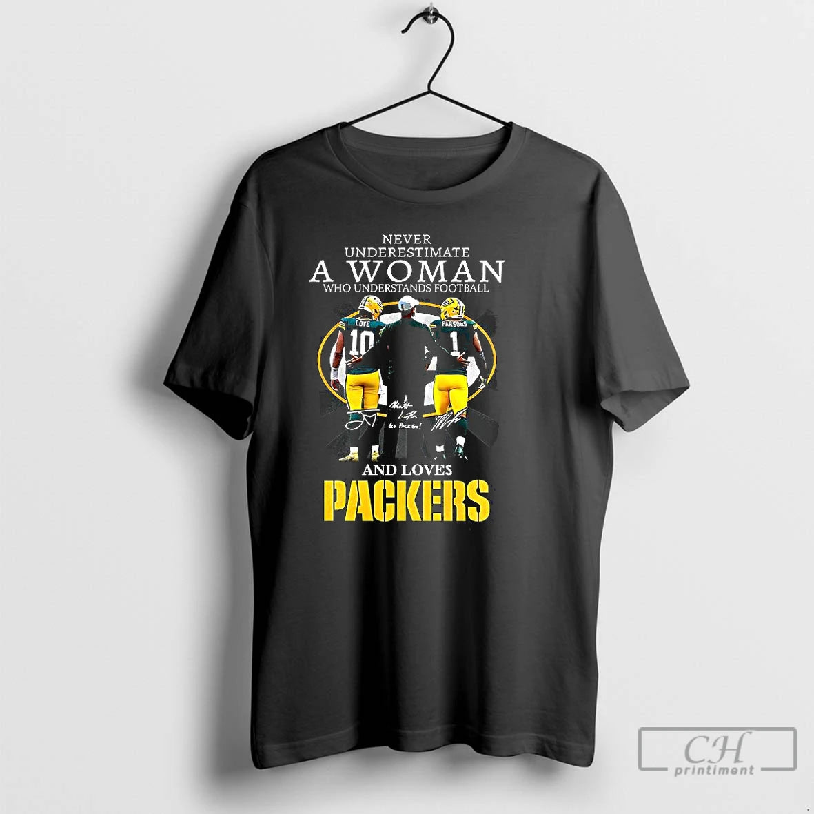 Premium Never Underestimate A Woman Who Loves Packers Matt Lafleur Love Parsons Signature T Shirts Hoodie Sweatshirt