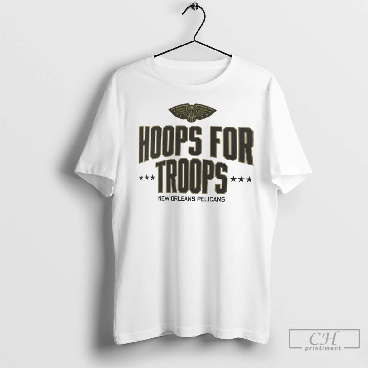 Premium New Orleans Pelicans Hoops For Troops Shirt Hoodie Sweatshirt | PurePodTees.com