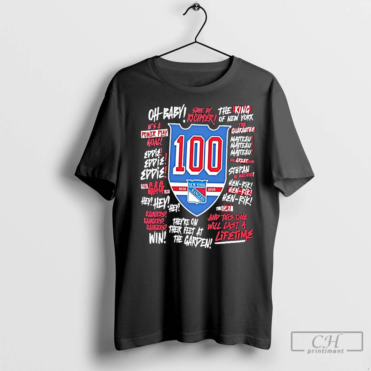 Premium New York Rangers Youth We Bleed Blue Centennial 100 Years Graphic Shirt Hoodie Sweatshirt | PurePodTees.com