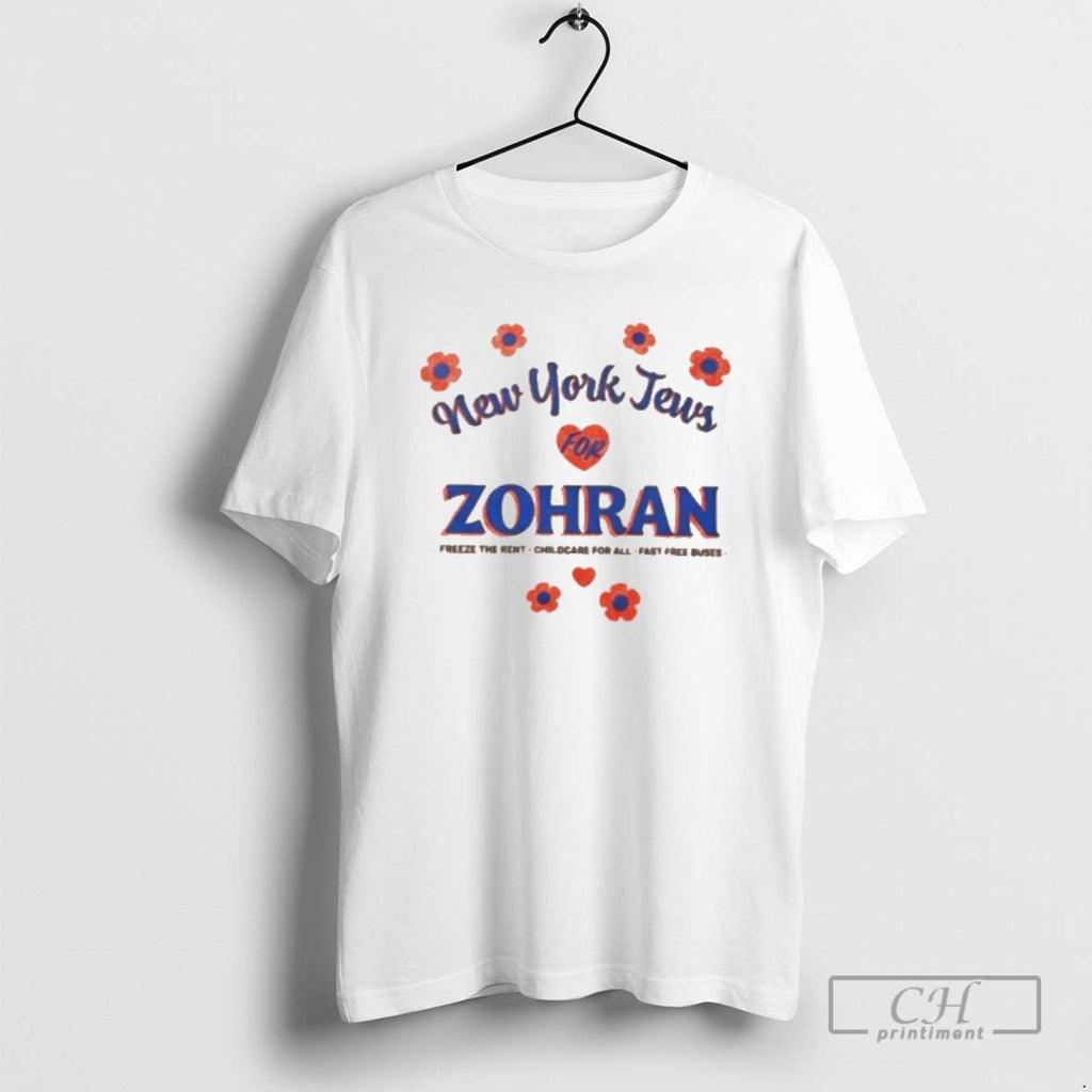 Premium New York Jews For Zohran Freeze The Rent Childcare For All Fast Free Buses Shirt Hoodie Sweatshirt | PurePodTees.com