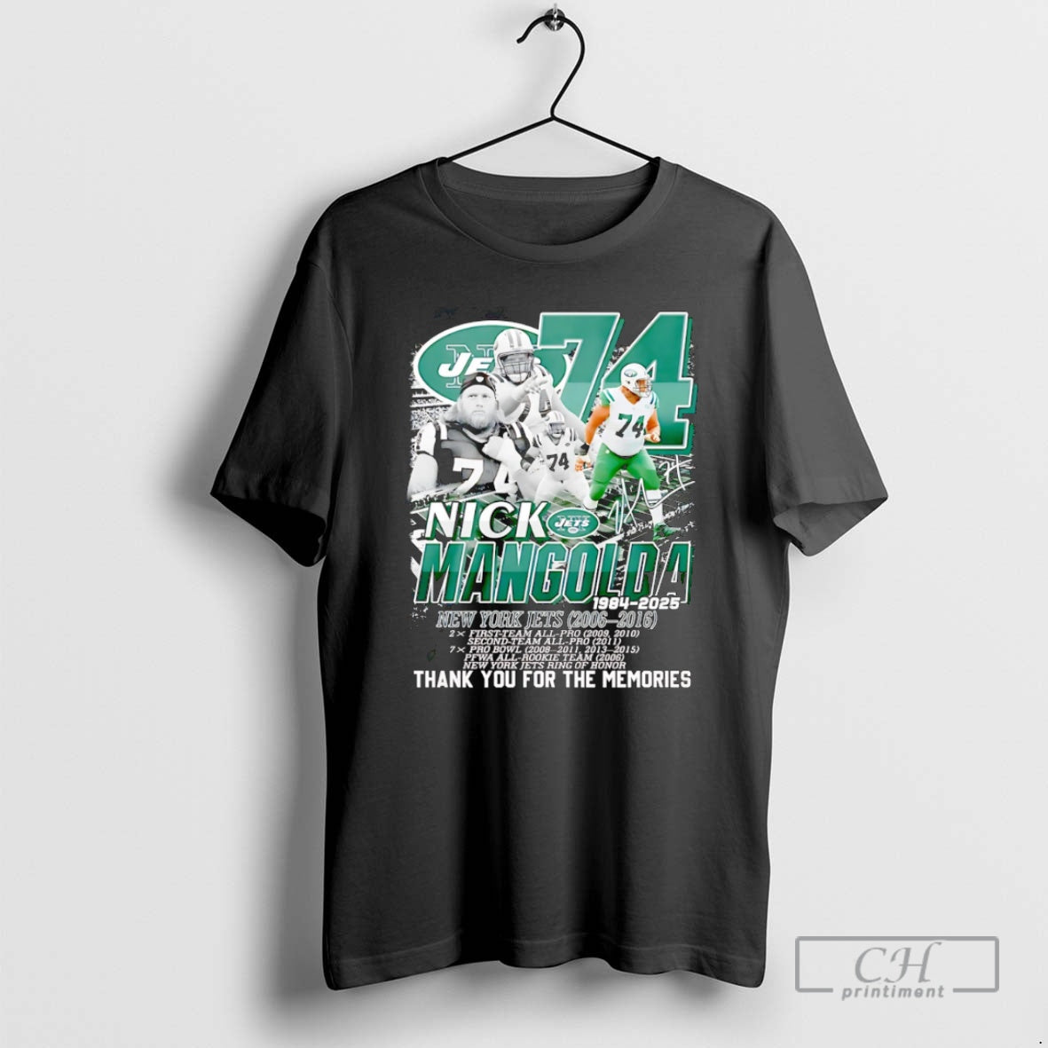Premium Nick Mangold 1984 2025 New York Jets 2006 2016 Thank You For The Memories Shirt Hoodie Sweatshirt | PurePodTees.com