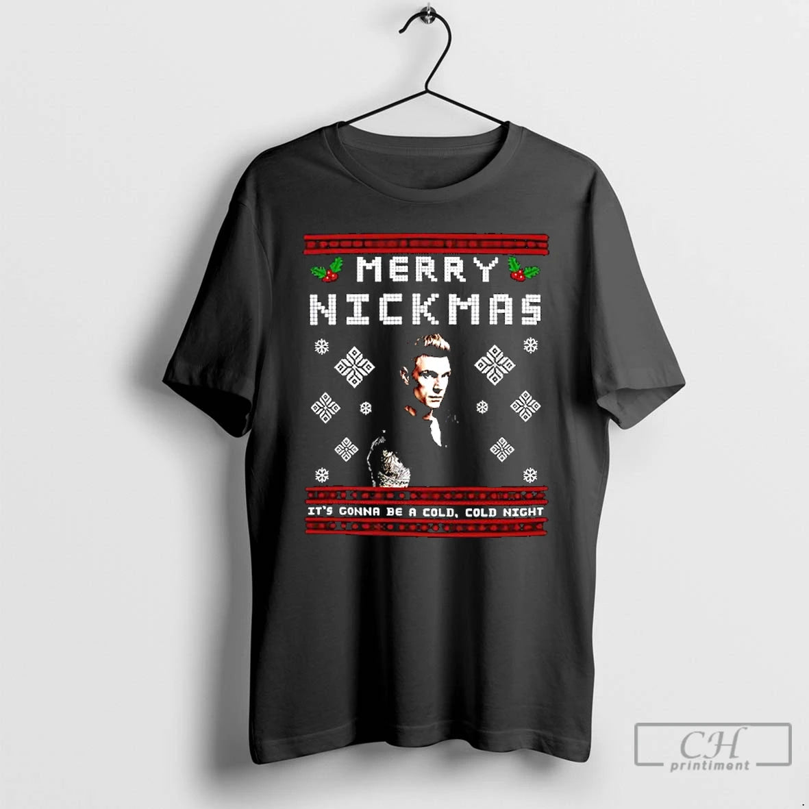 Premium Nick Carter Merry Nickmas Its Gonna Be A Cold Cold Night T Shirts Hoodie Sweatshirt | PurePodTees.com