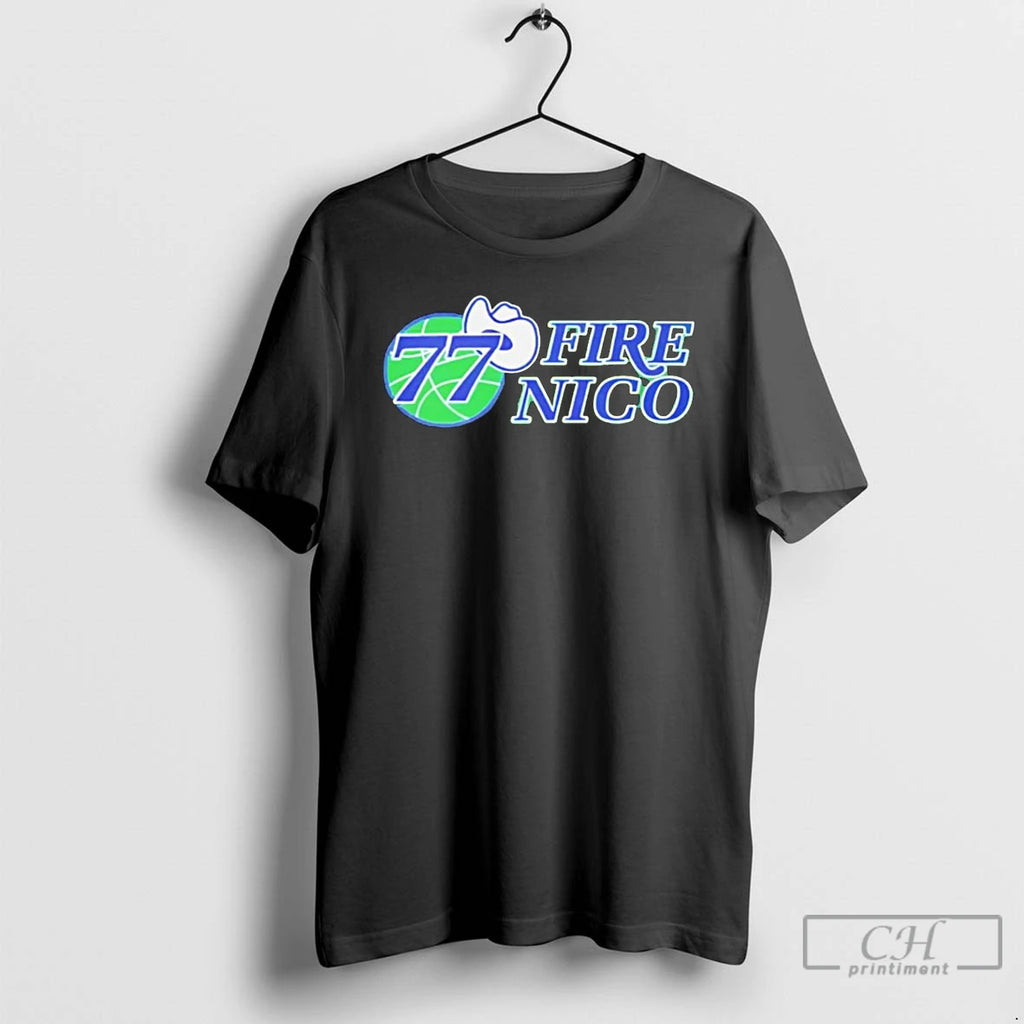 Premium Nico Harrison Dallas Mavericks Fire Nico 77 T Shirts Hoodie Sweatshirt | PurePodTees.com