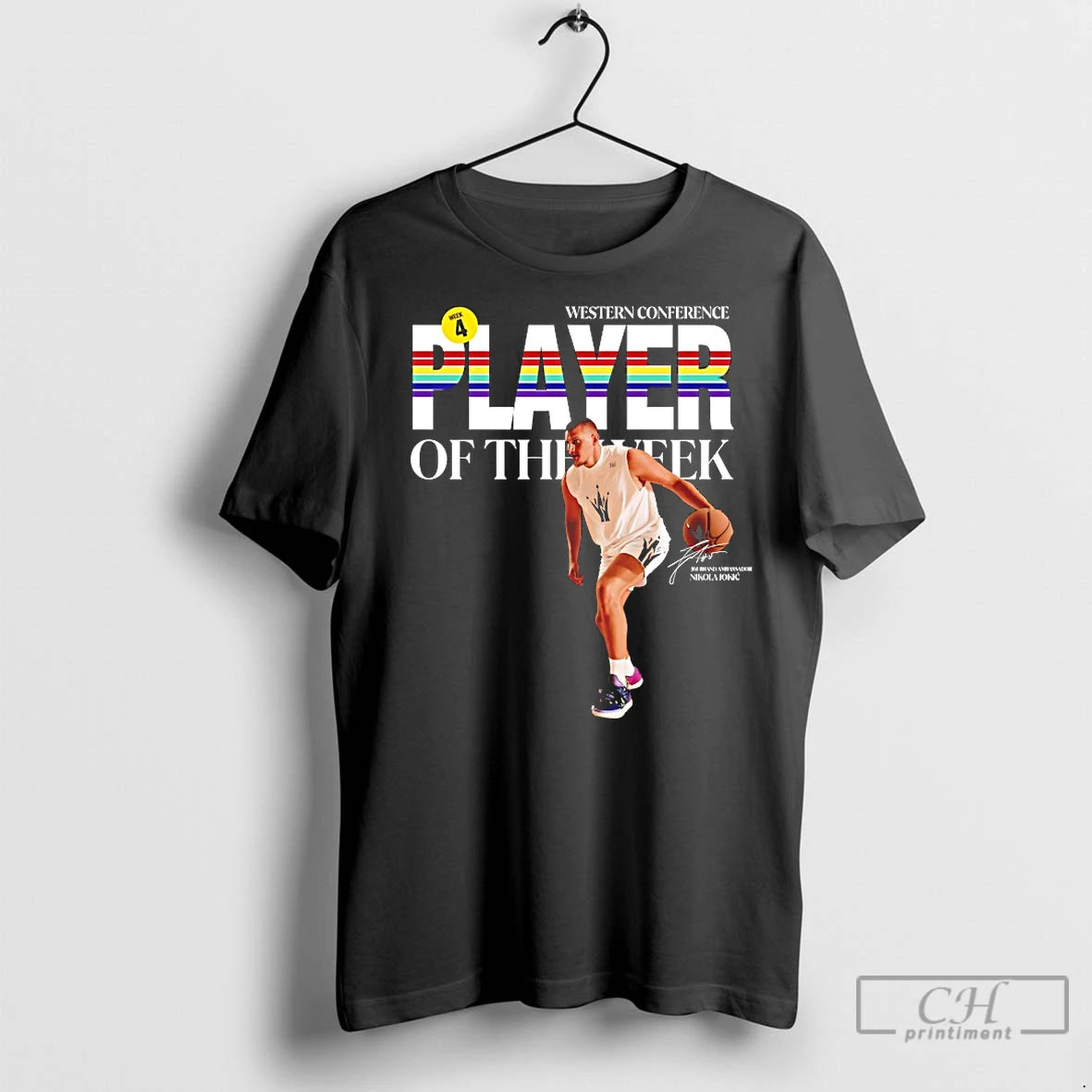 Premium Nikola Jokic Western Conference Player Of The Week Shirt Hoodie Sweatshirt | PurePodTees.com
