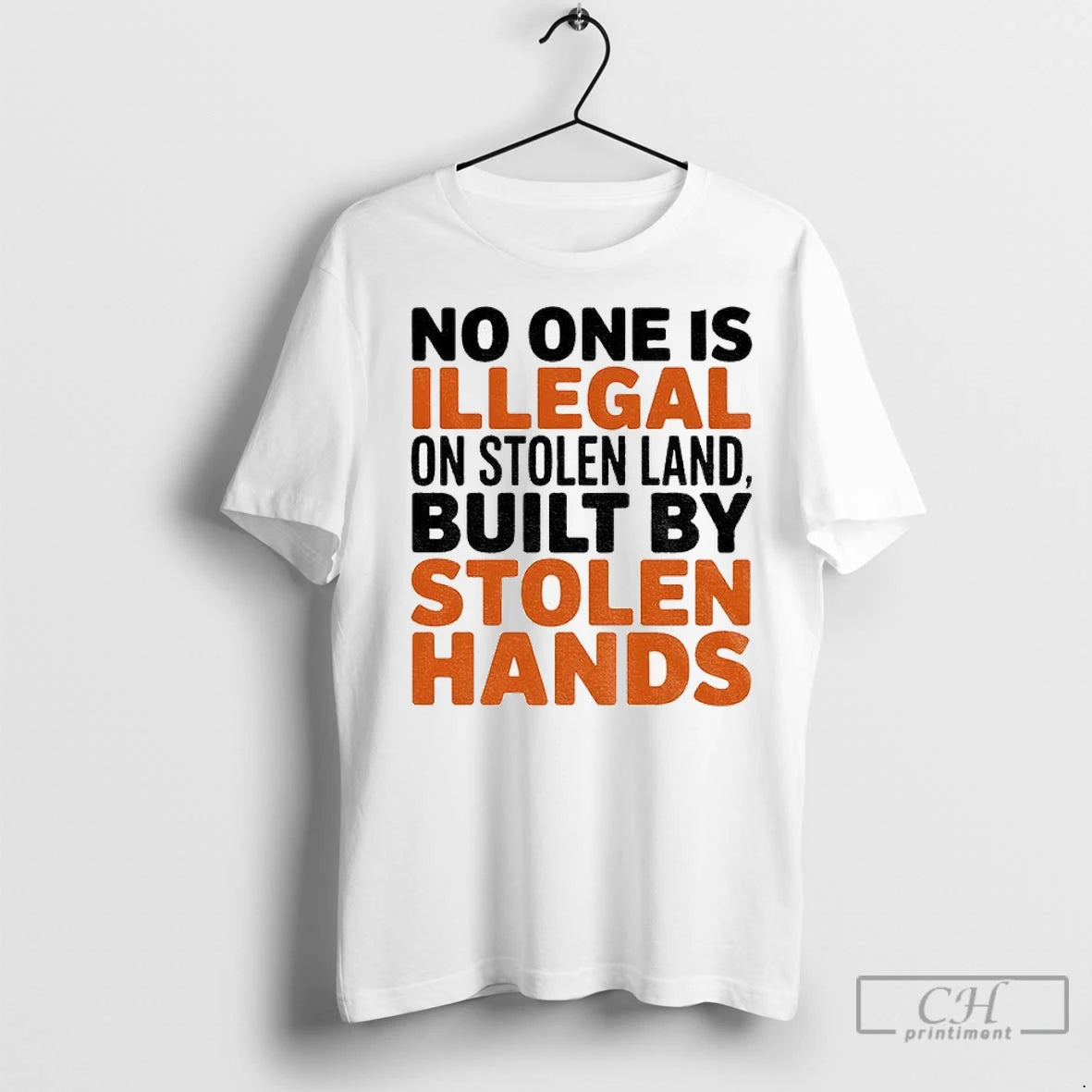 Premium No One Is Illegal On Stolen Land Built By Stolen Hands Anti Trump Pro Shirt Hoodie Sweatshirt | PurePodTees.com