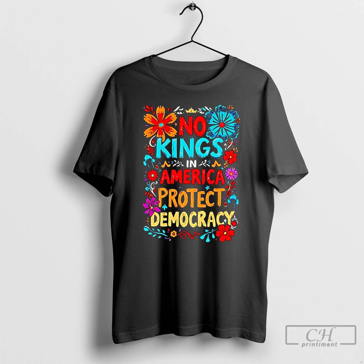 Premium No Kings In America Protect Democracy T Shirts Hoodie Sweatshirt | PurePodTees.com