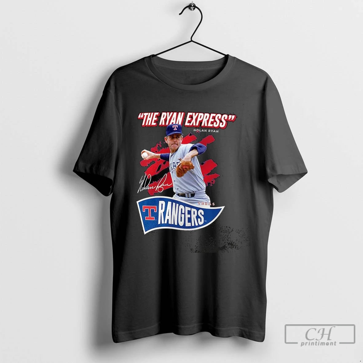 Premium Nolan Ryan Texas Rangers The Ryan Express Signature Shirt Hoodie Sweatshirt | PurePodTees.com