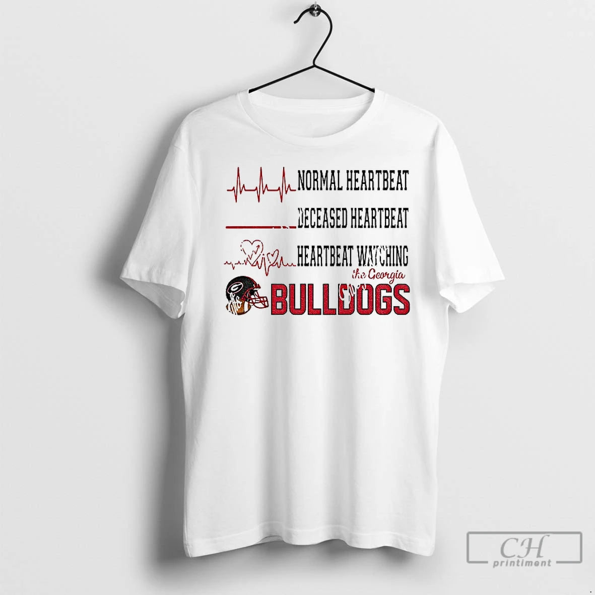 Premium Normal Heartbeat Deceased Heartbeat Heartbeat Watching Georgia Bulldogs Football 2025 Shirt Hoodie Sweatshirt
