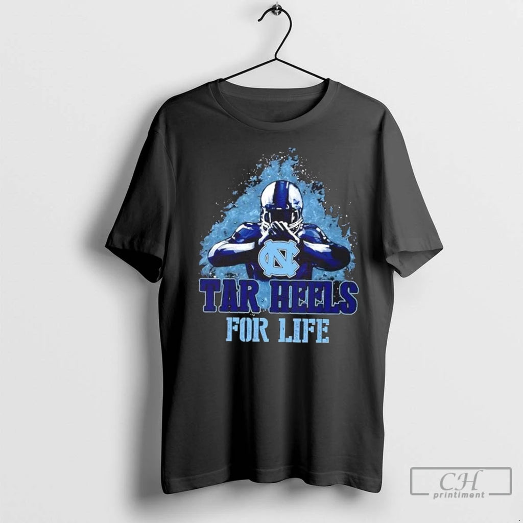 Premium North Carolina Tar Heels Football For Life Shirt Hoodie Sweatshirt | PurePodTees.com