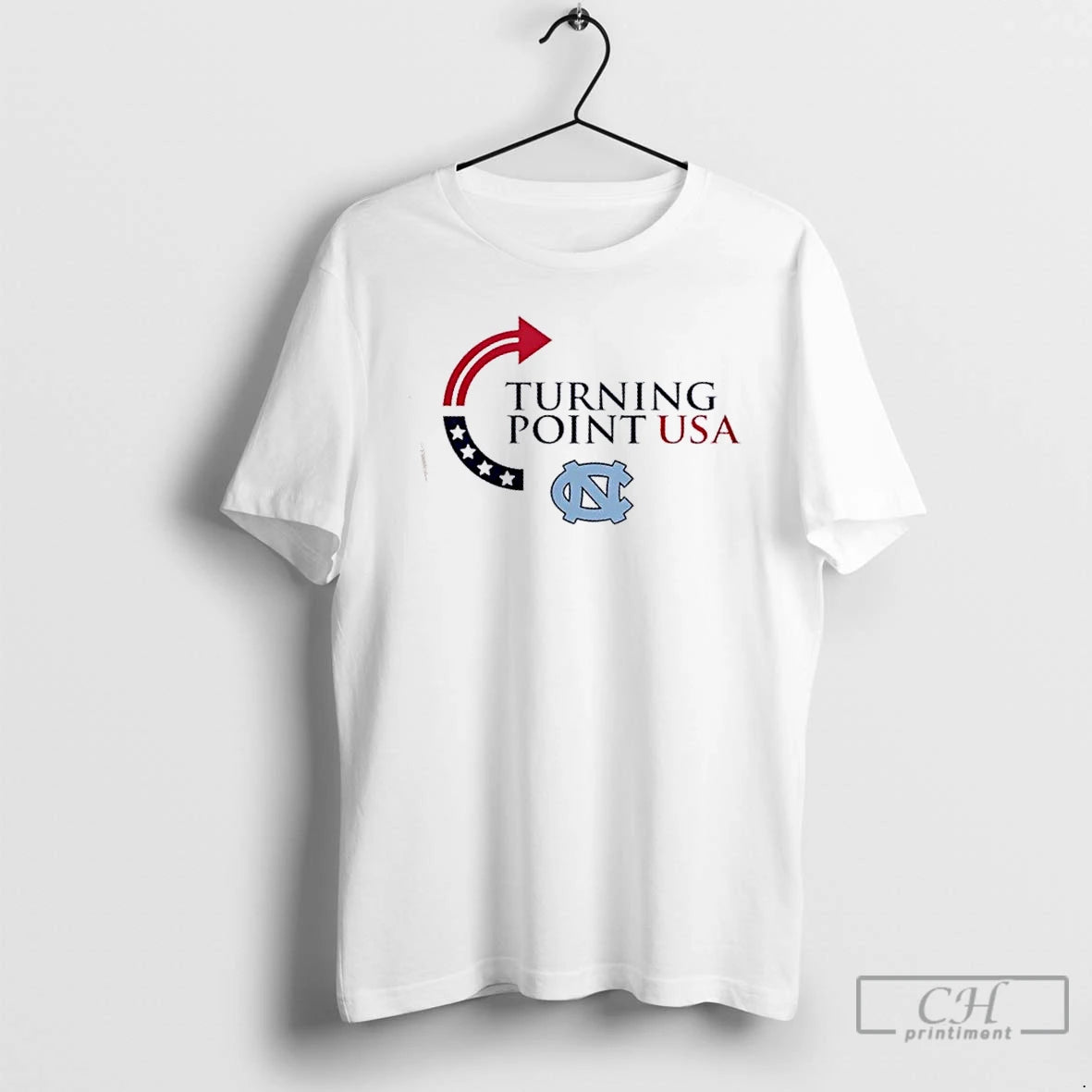 Premium North Carolina Tar Heels X Freedom Turning Point Usa Charlie Kirk 2 Sided Shirt Hoodie Sweatshirt | PurePodTees.com