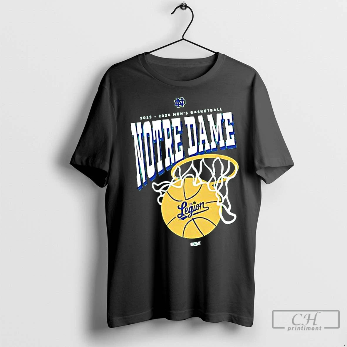 Premium Notre Dame Fighting Irish Mens Basketball The Legion 2025 2026 Shirt Hoodie Sweatshirt | PurePodTees.com