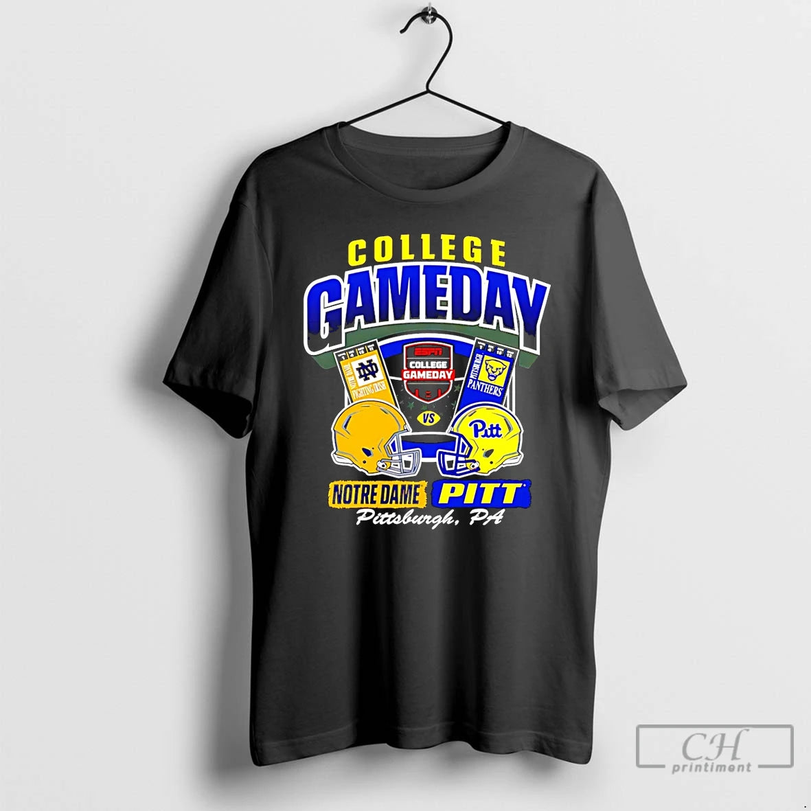 Premium Notre Dame Vs Pittsburgh College Gameday 2025 Ticket T Shirts Hoodie Sweatshirt | PurePodTees.com