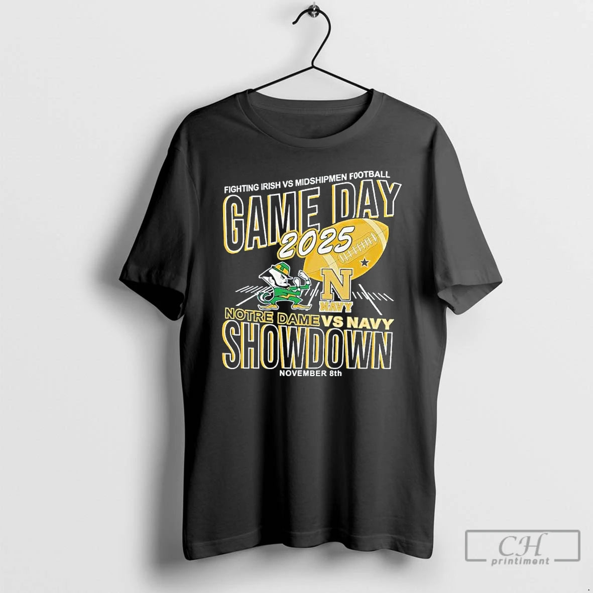 Premium November 8th Notre Dame Vs Navy Midshipmen 2025 Gameday Showdown T Shirts Hoodie Sweatshirt | PurePodTees.com