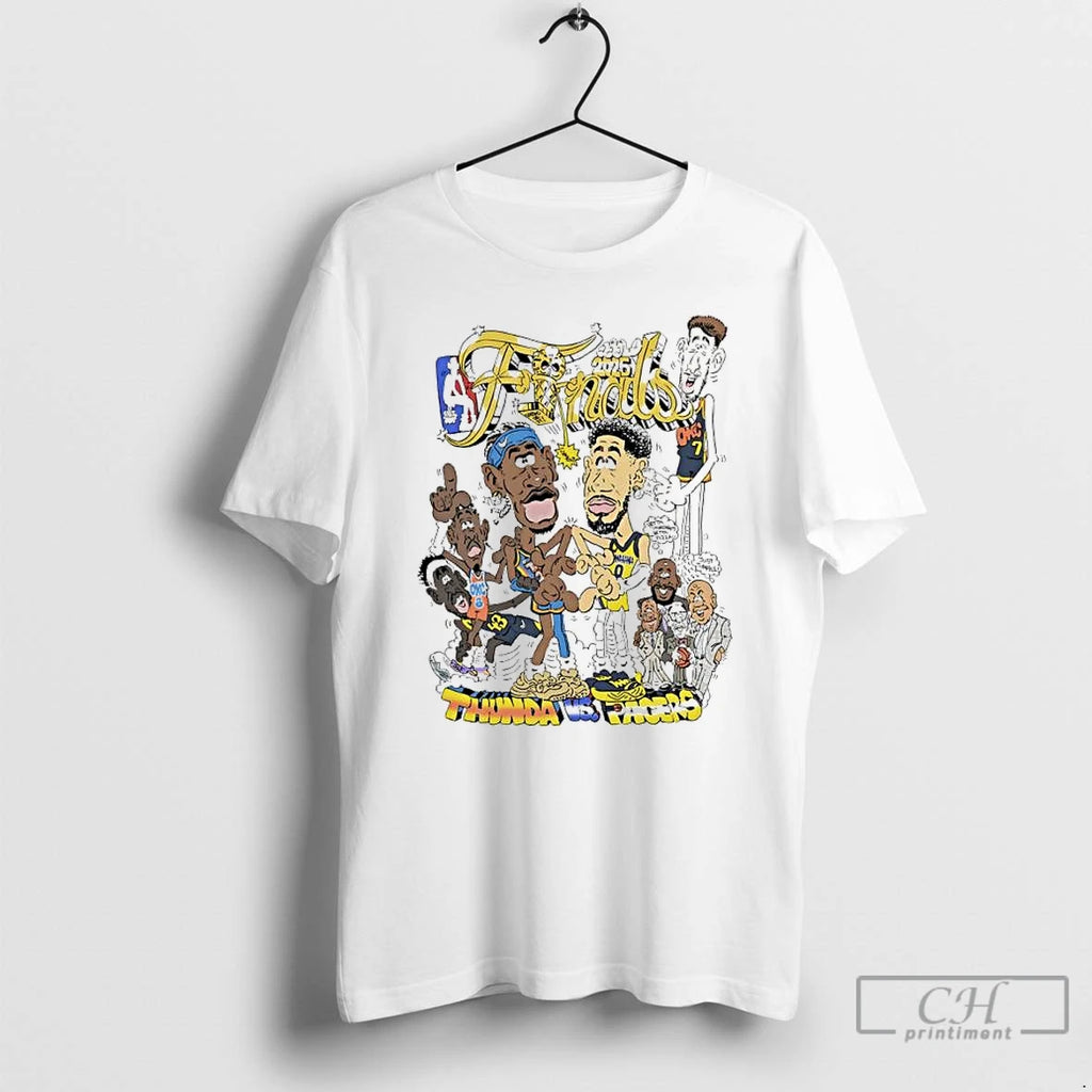 Premium Okc Thunder Vs Indiana Pacers 2025 Nba Finals Caricature T Shirts Hoodie Sweatshirt | PurePodTees.com