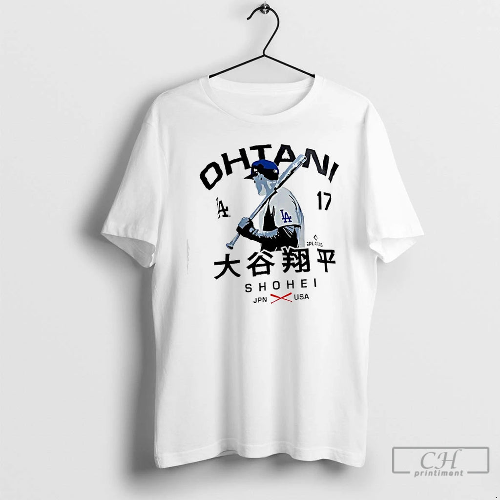 Premium Ohtani Shohei La 17 Jpn Usa Shirt Hoodie Sweatshirt | PurePodTees.com