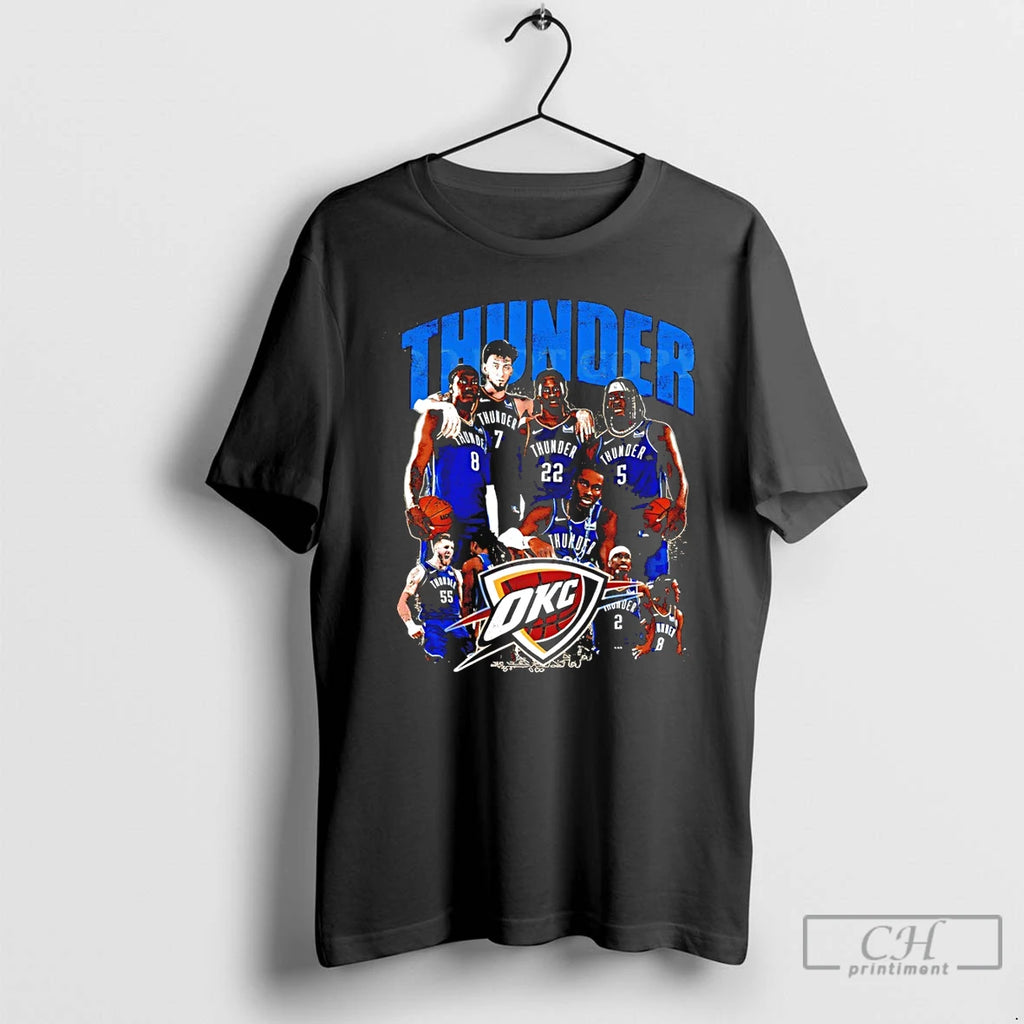 Premium Oklahoma City Thunder All Team Basketball Graphic Vintage