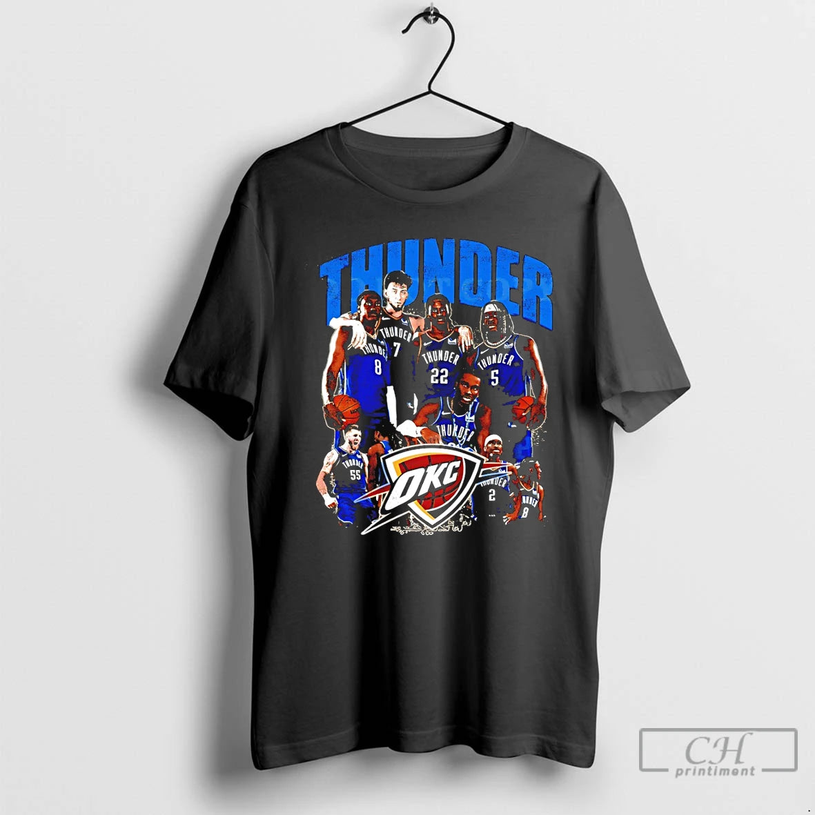 Premium Oklahoma City Thunder All Team Basketball Graphic Vintage