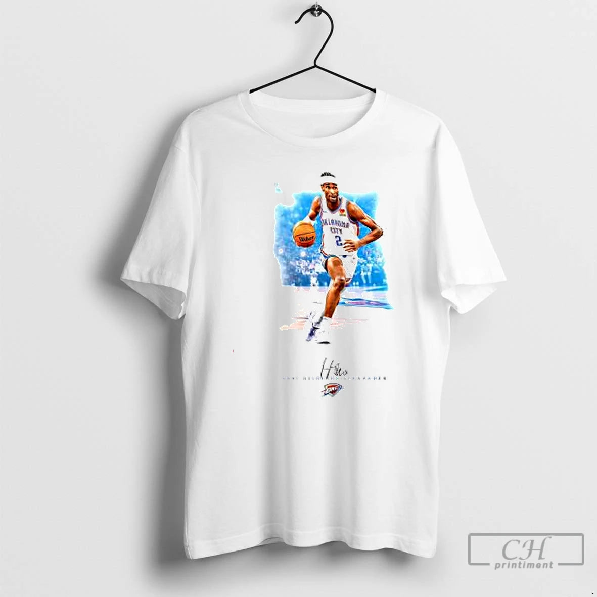 Premium Oklahoma City Thunder Shai Gilgeous Alexander Player Signature T Shirts Hoodie Sweatshirt | PurePodTees.com