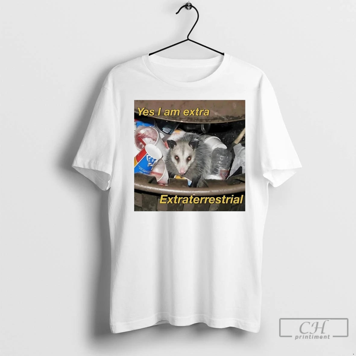 Premium Opossum Yes I Am Extra Extraterrestrial Shirt Hoodie Sweatshirt | PurePodTees.com
