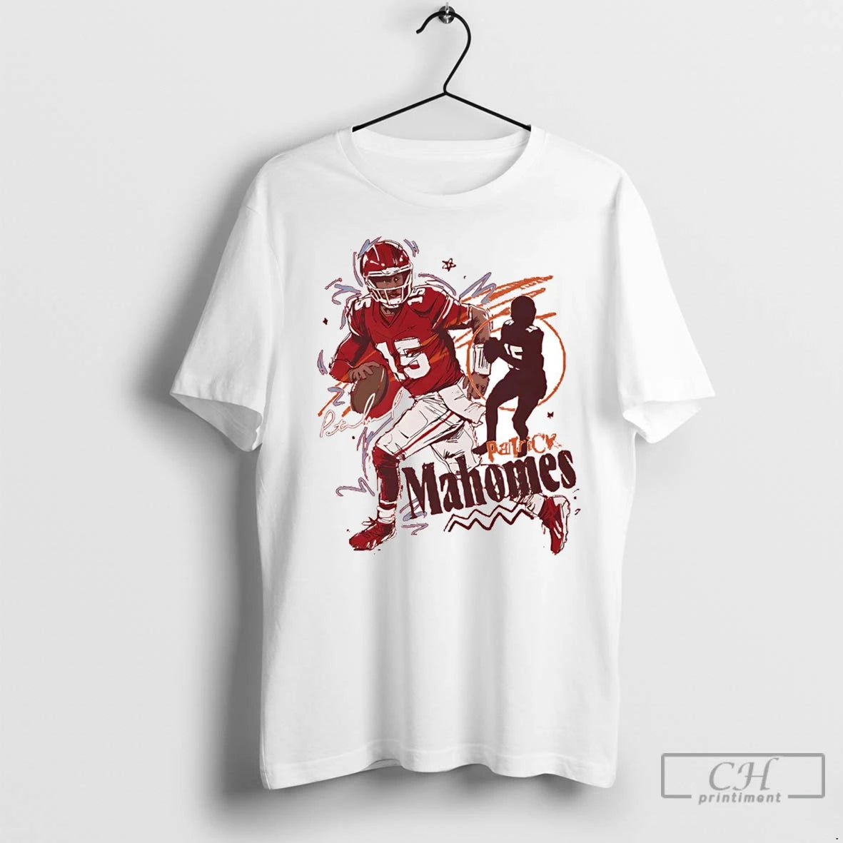 Premium Patrick Mahomes Running Signature Kansas City Chiefs Shirt Hoodie Sweatshirt | PurePodTees.com