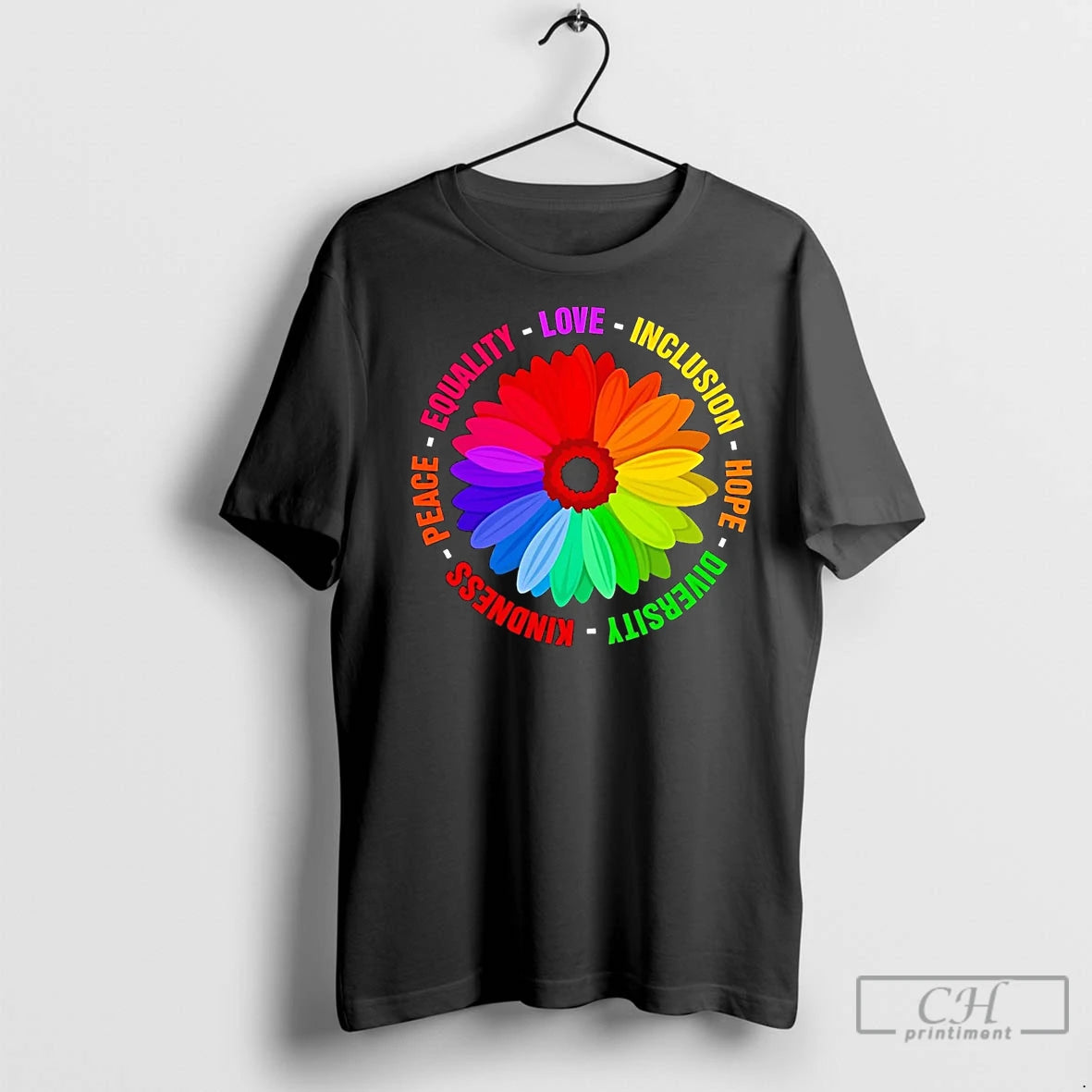 Premium Peace Equality Love Inclusion Hope Diversity Kindness Flower Shirt Hoodie Sweatshirt | PurePodTees.com