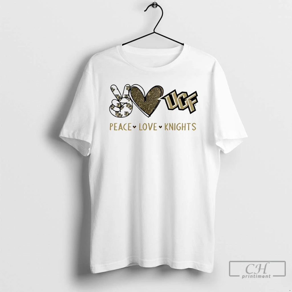 Premium Peace Love Ucf Knight Logo
