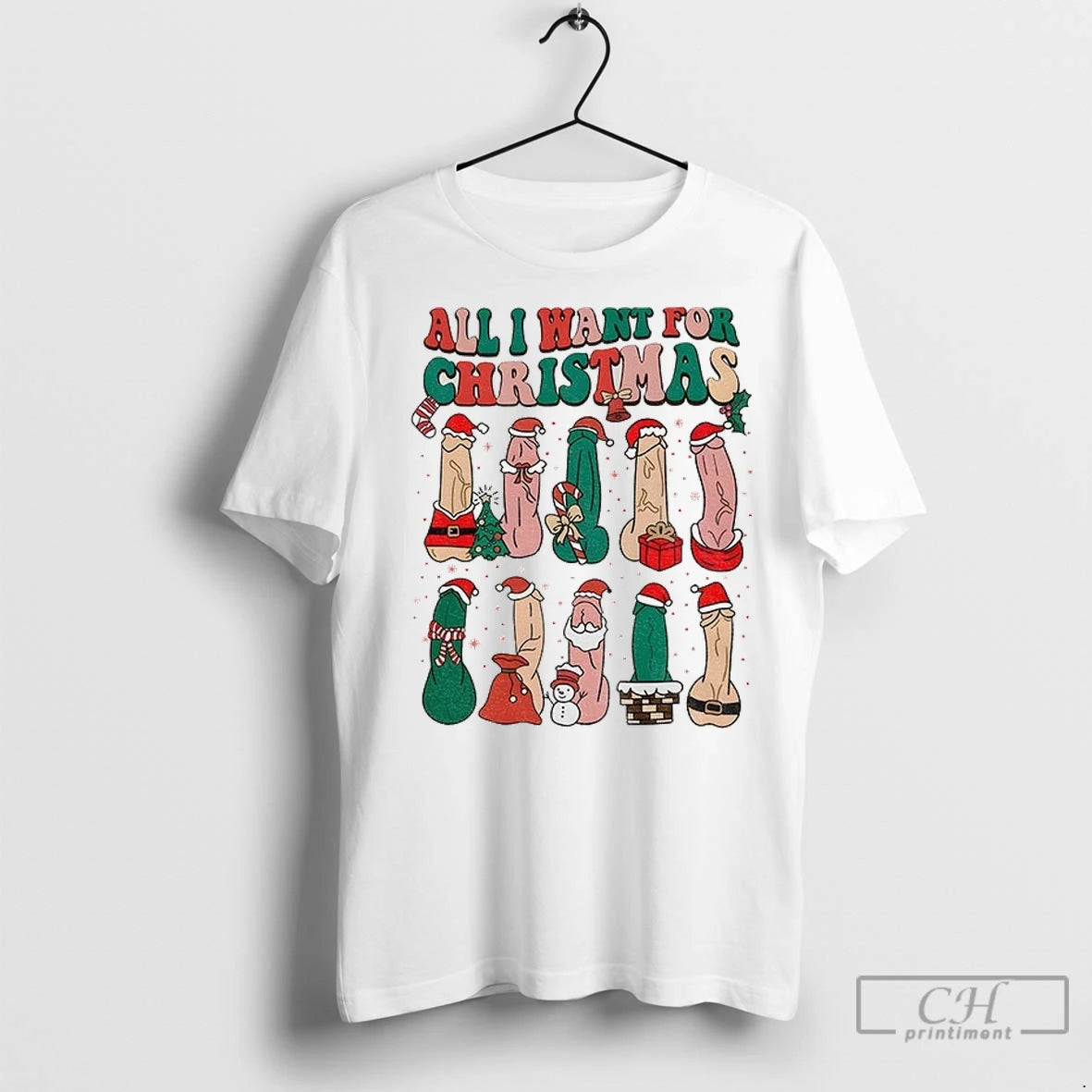 Premium Penis All I Want For Merry Christmas Xmas Naughty Shirt Hoodie Sweatshirt | PurePodTees.com