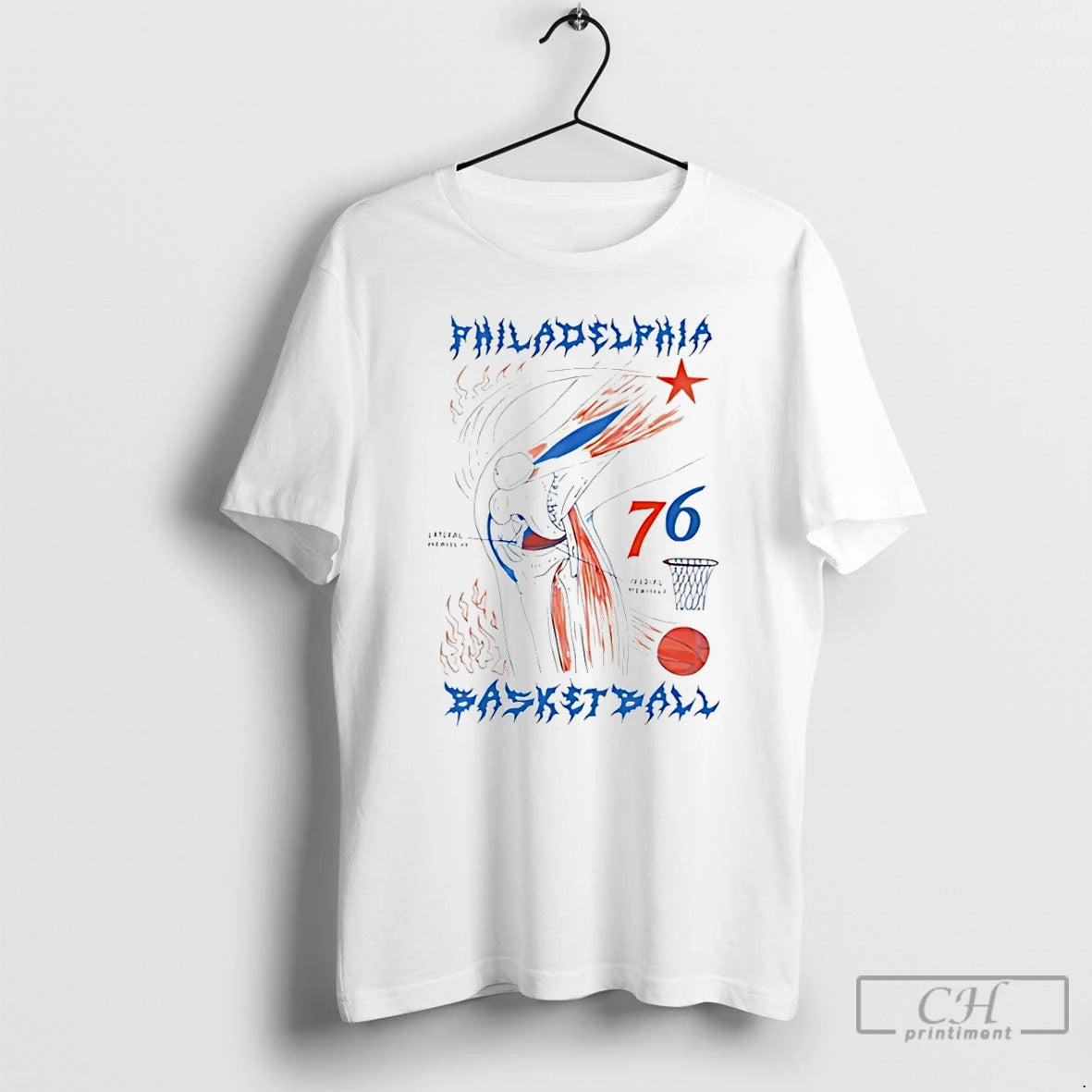 Premium Philadelphia Basketball Knee 76 Christmas T Shirts Hoodie Sweatshirt | PurePodTees.com
