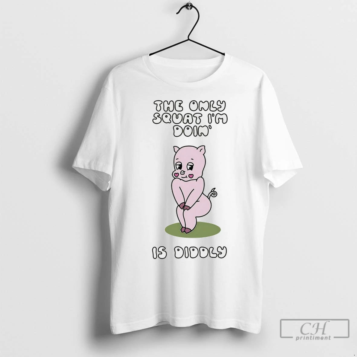 Premium Pig The Only Squat Im Doin Is Diddly Shirt Hoodie Sweatshirt | PurePodTees.com