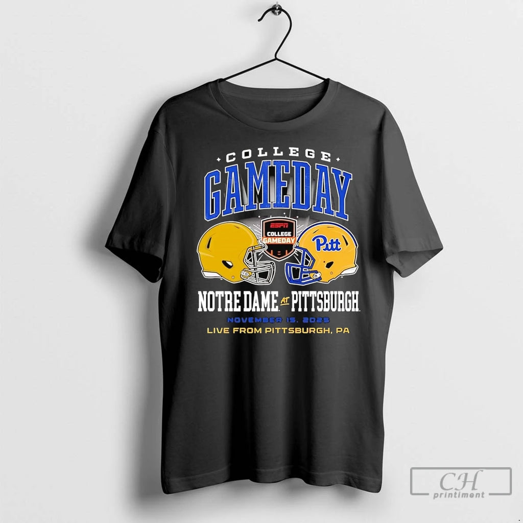 Premium Pitt Panthers Vs Notre Dame Fighting Irish College Gameday Helmet Matchup Shirt Hoodie Sweatshirt | PurePodTees.com