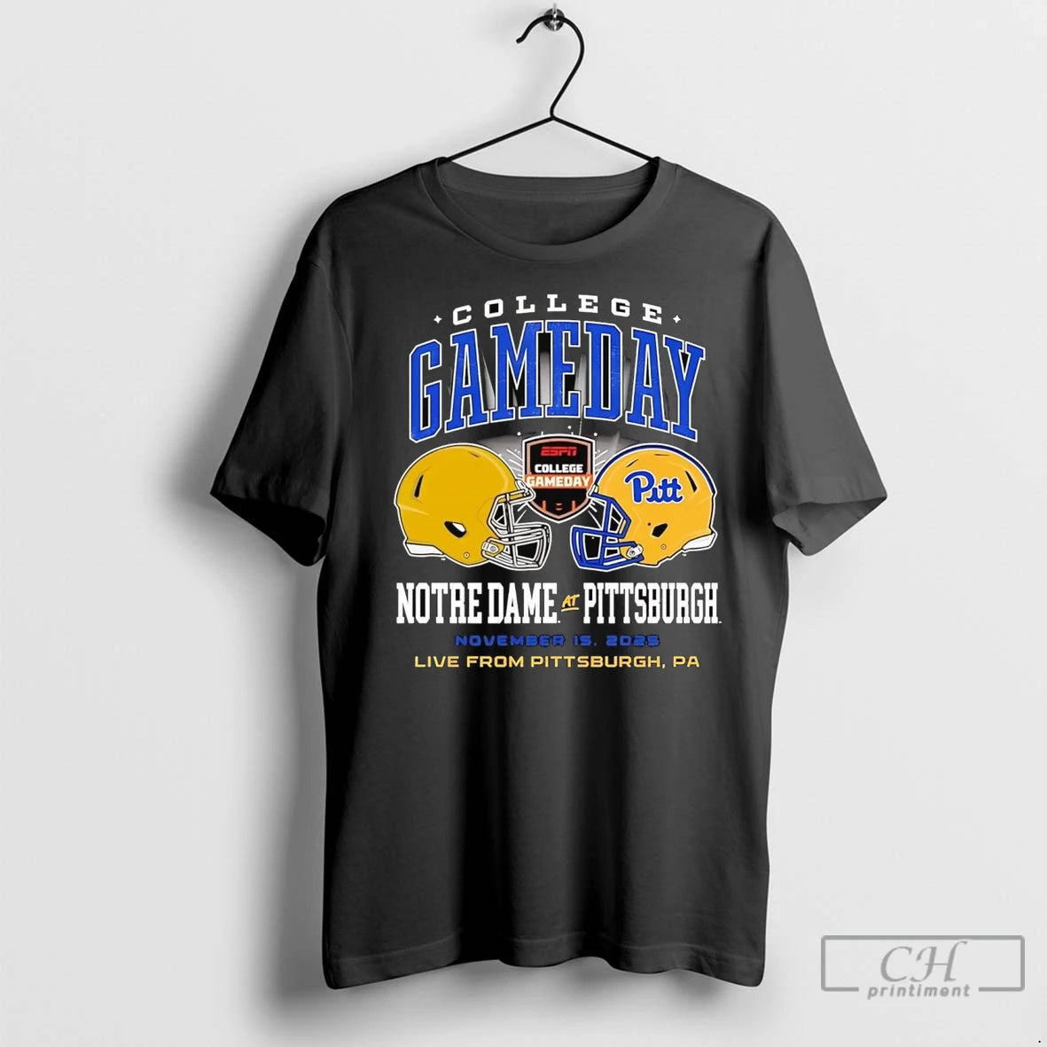 Premium Pitt Panthers Vs Notre Dame Fighting Irish College Gameday Helmet Matchup Shirt Hoodie Sweatshirt | PurePodTees.com