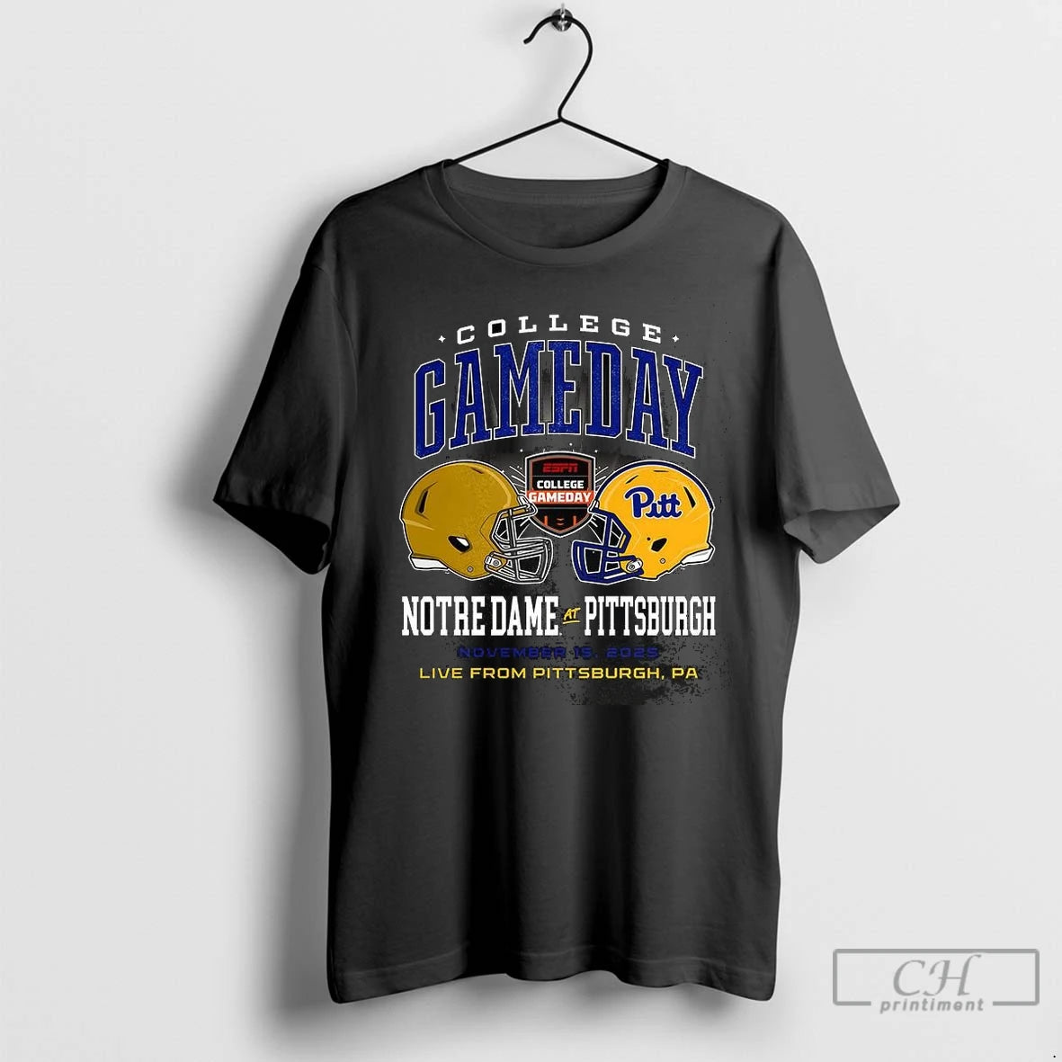 Premium Pitt Panthers Vs Notre Dame Fighting Irish Gameday College 2025 Helmet Shirt Hoodie Sweatshirt | PurePodTees.com